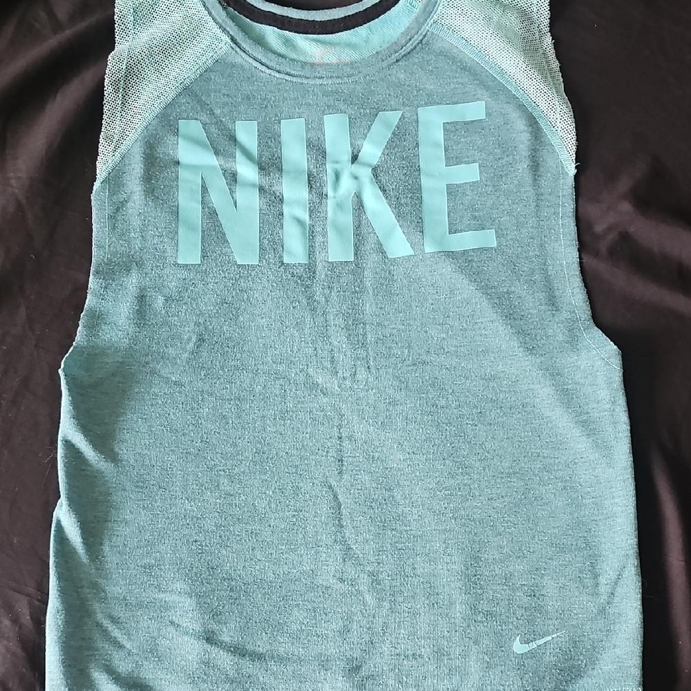 Nike Aqua Blue Sleeveless Training Tank